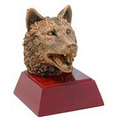 Wolf, Antique Gold, Resin Sculpture - 4"